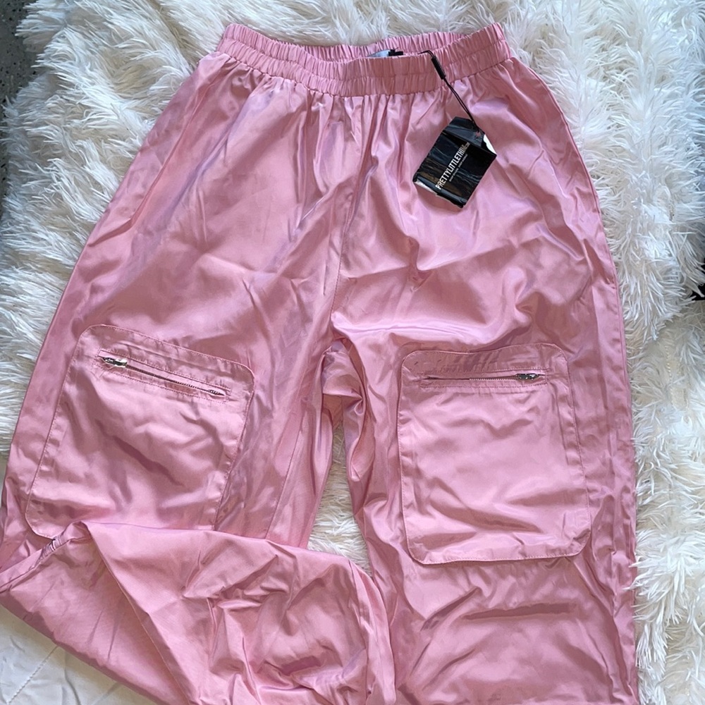 PRETTYLITTLETHING Pink Windbreaker Joggers